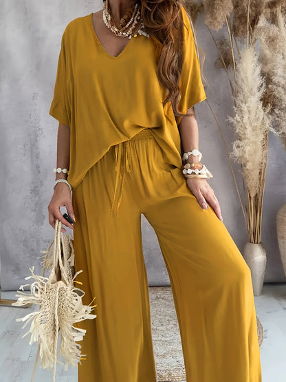 Farah | Stylish Solid Colour Women's Two Piece Set