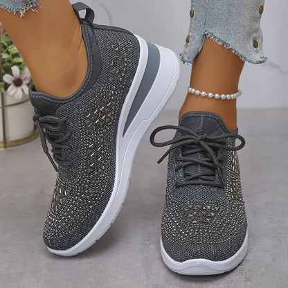 Lauryn | Women's Cushioned Lace-Up Ultra Comfortable Orthopedic Trainers