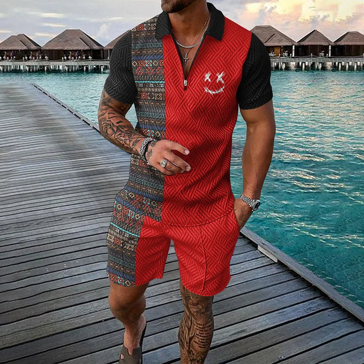 Emil | Men's Time Traveler Polo Shirt & Shorts Set with Pockets