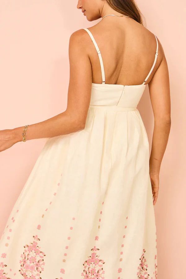Women's Wendy Floral Paradise Maxi Dress with Straps and Pockets, Unique Print and Comfortable Fit