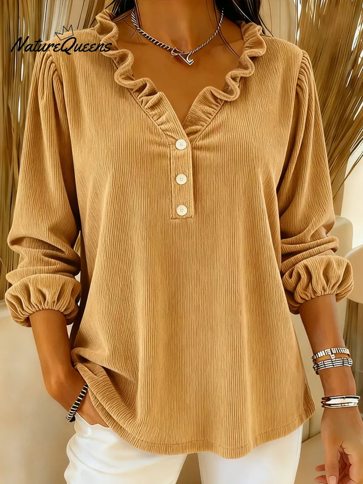 Hallie | Women’s Ruffle-Collared Shirt