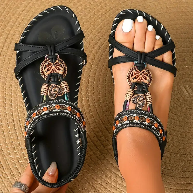 Colella | Women's Cushioned Open-Toe Elegant Orthopedic Flower Sandals