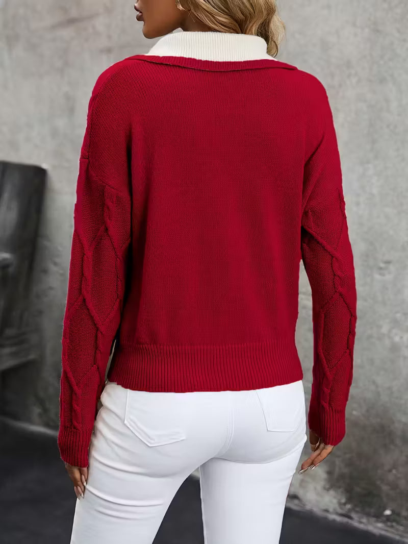 Isolde | Women's Elegant Collared Jumper
