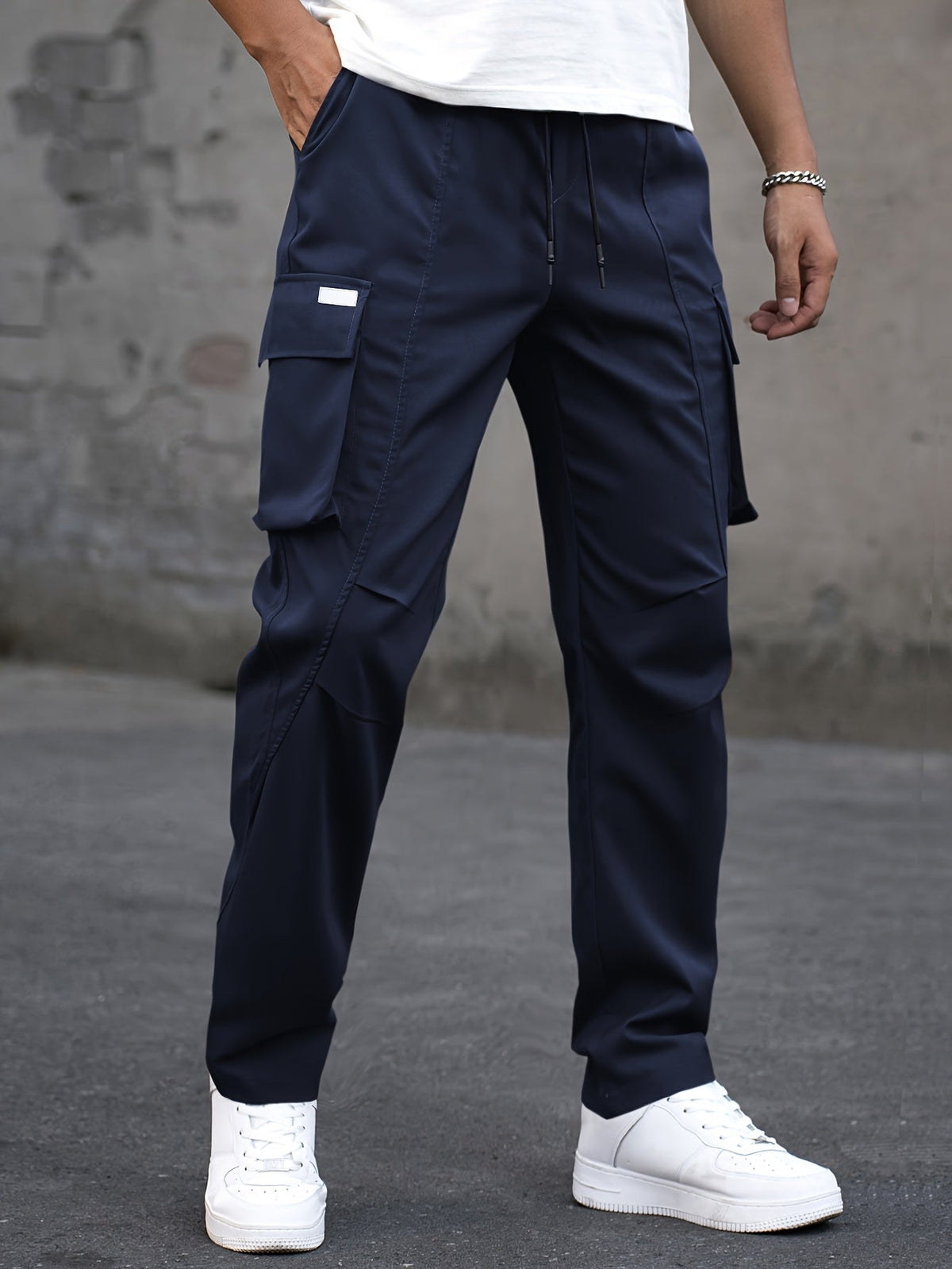 Sandro | Men's Casual Cargo Trousers with Pockets
