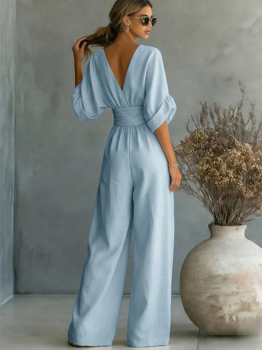 Elira | Essential V-Neck Jumpsuit