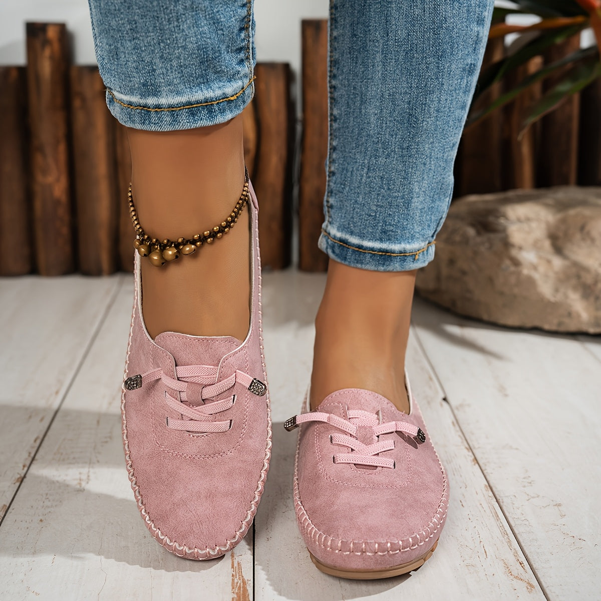 Orthelia | Women's Lightweight Lace-Up Supportive Cushioned Moccasins for Sensitive Feet