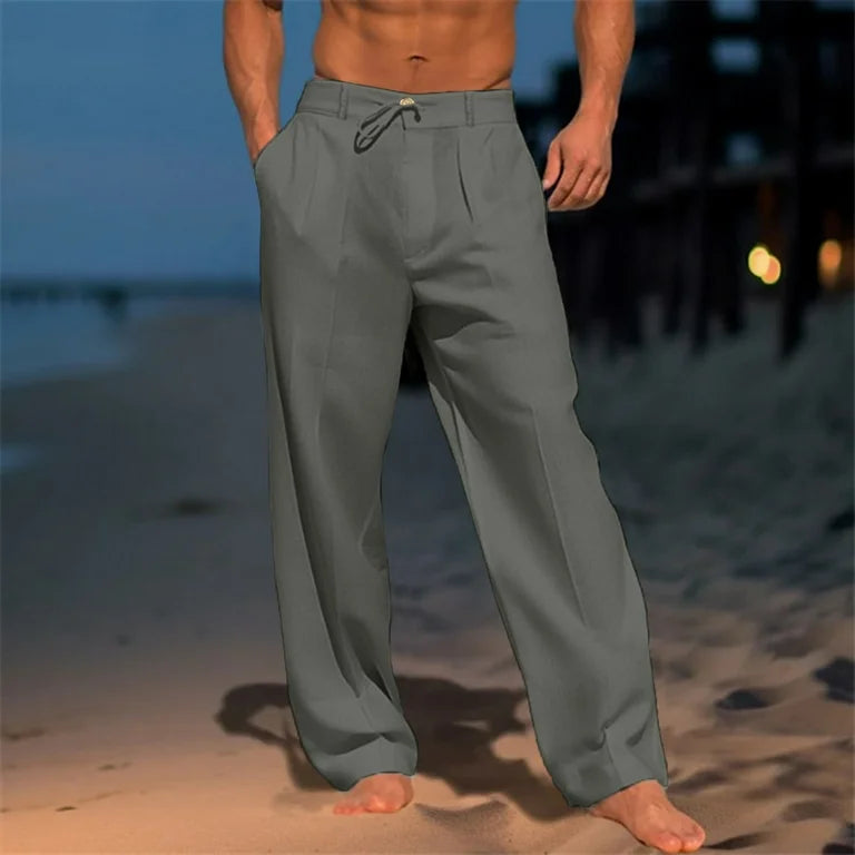Nerry | Men's Relaxed Beach Trousers with Drawstring
