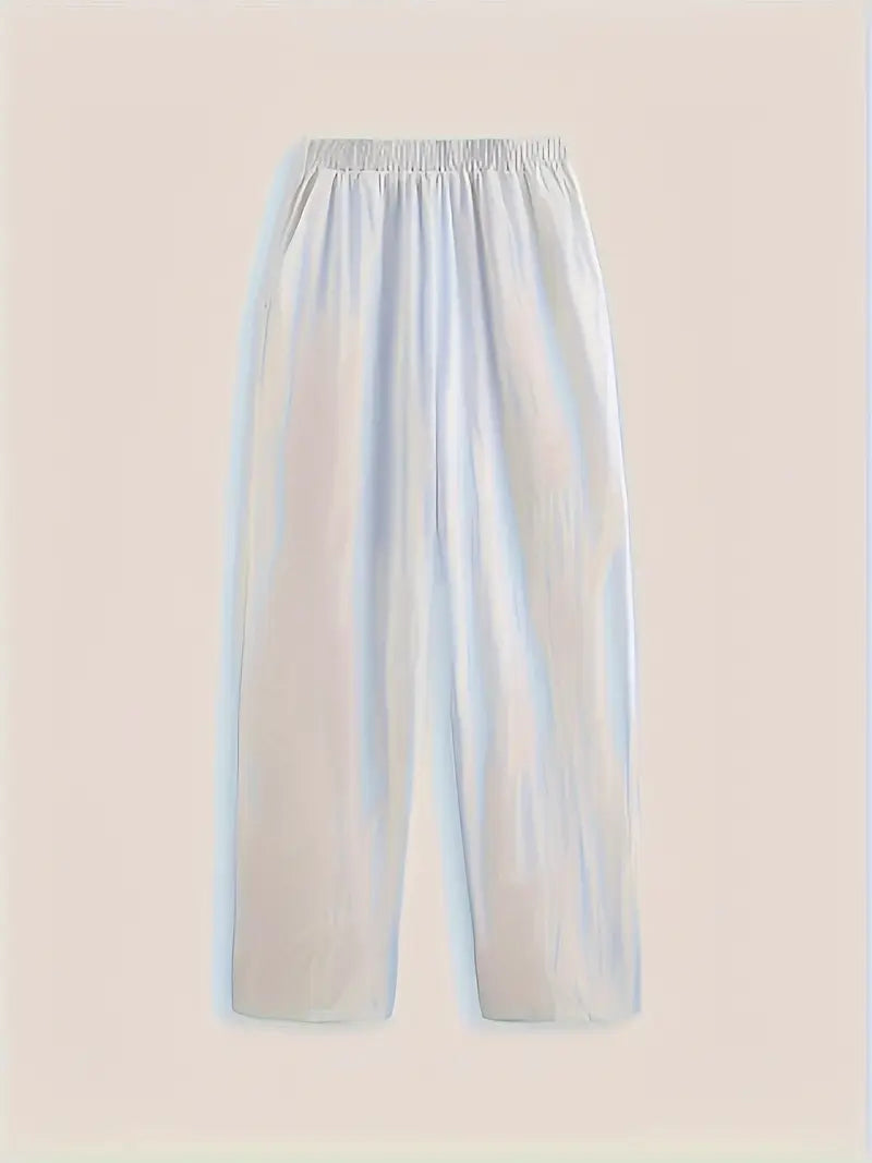 Rachel | Women's Comfy Elastic Waist Capris with Pockets