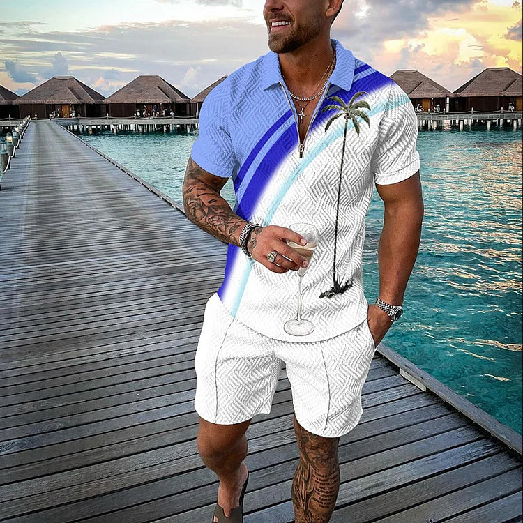 Max | Men's Relaxed Tropicana Poloshirt & Shorts Set