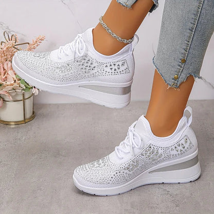 Lauryn | Women's Cushioned Lace-Up Ultra Comfortable Orthopedic Trainers