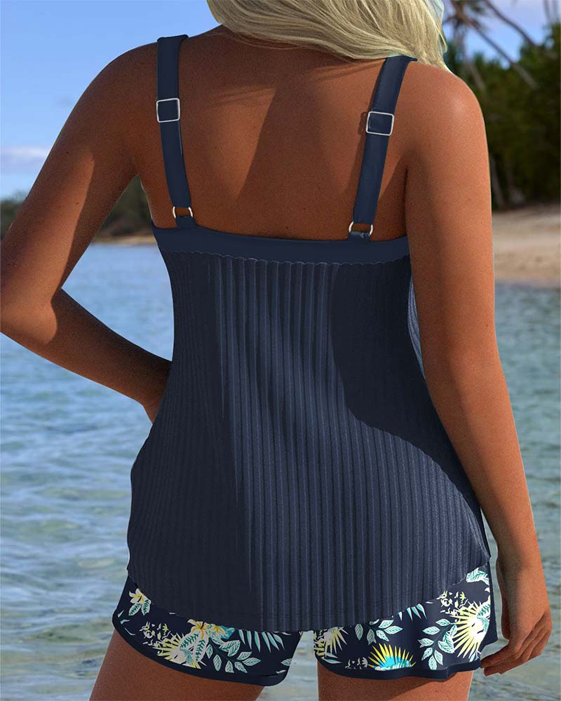 Clara | Women's Elegant Floral Tankini Set