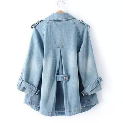 Sezina | Women's Stylish Denim Cape Coat