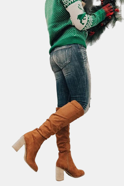 Peyton | Women's Cushioned Slip-On Heeled Boots