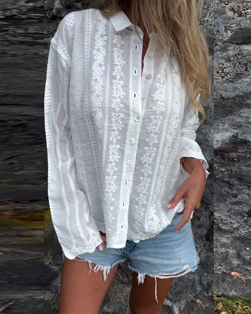Kathlyn | Women's Relaxed Button-Up Polo Shirt