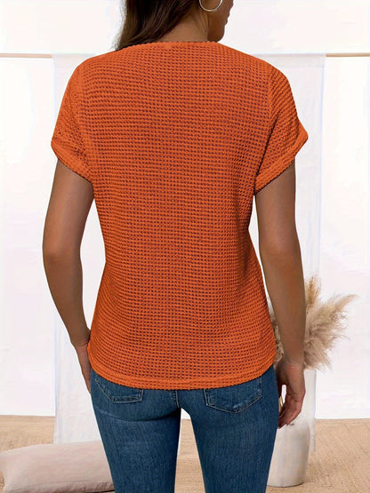 Megan | Women's Stylish Round Neckline Shirt with Ruffle Detail