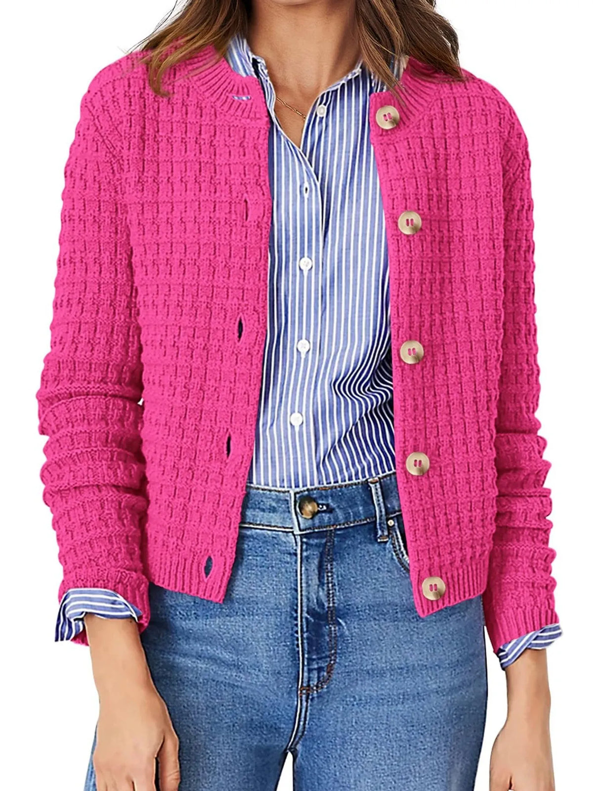 Harper | Women's Cardigan with Button Placket