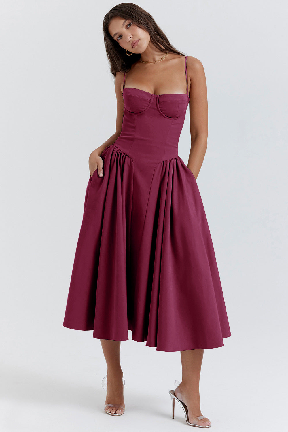Phoebe | Women's Vintage Cross-Border Fashionable Tank Long Midi Dress