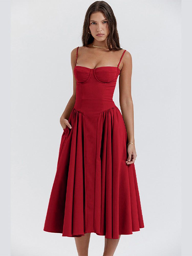Phoebe | Women's Vintage Cross-Border Fashionable Tank Long Midi Dress