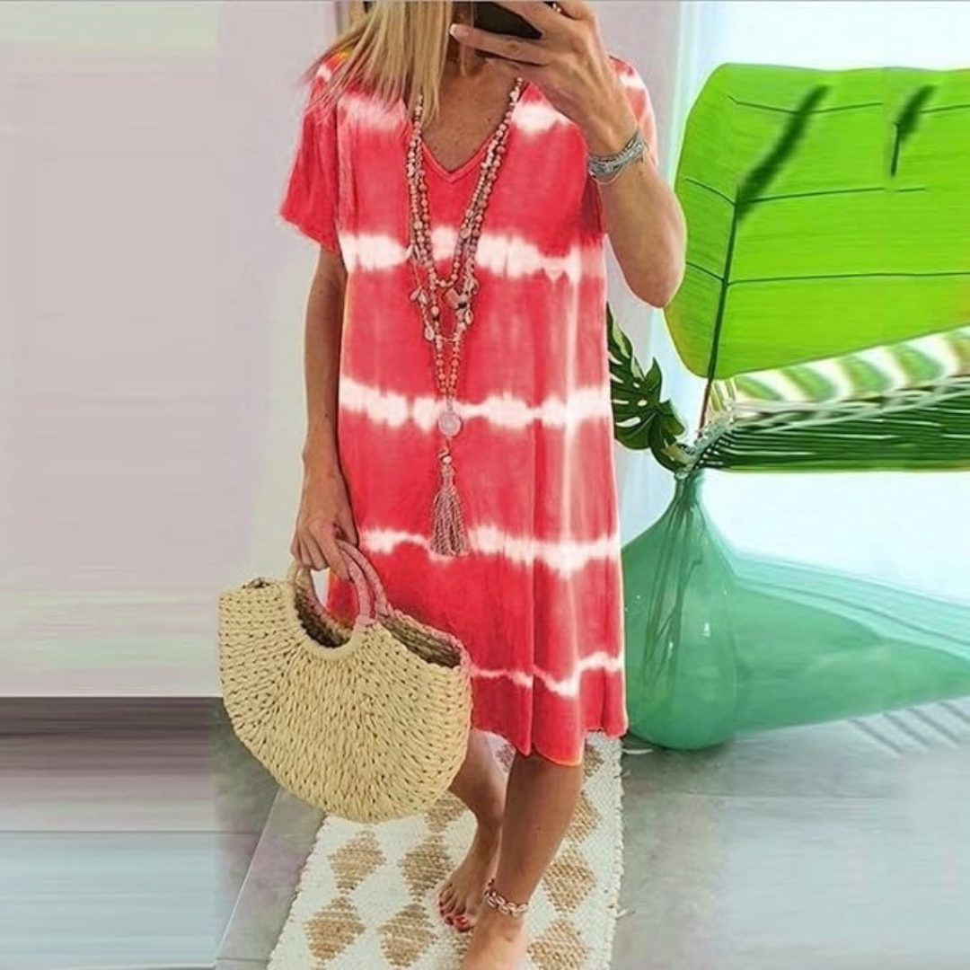 Wilma | Women's Effortless Tie-Dye Midi Dress