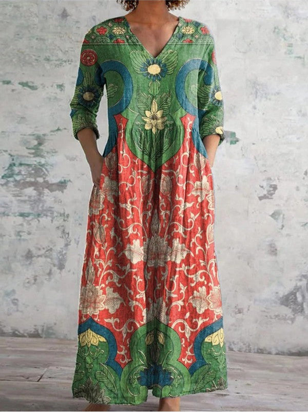 Celestine | Women's Vintage Floral Maxi Dress