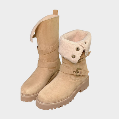 Harlow | Women's Orthopedic Buckle Winter Fur High Boots