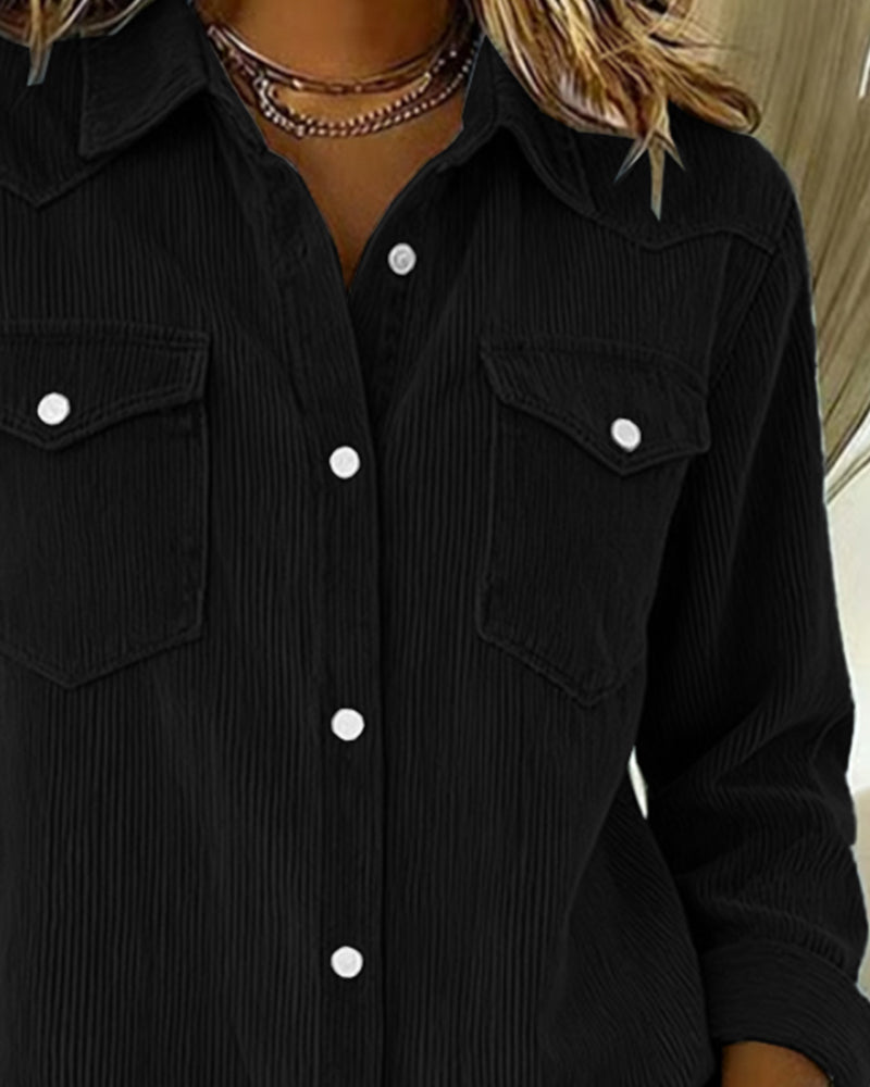 Lyra | Women's Classic Long Sleeve Shirt with Notch Collar