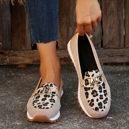 Mindy | Women's Lightweight Slip-On Animal Print Cushioned Loafers