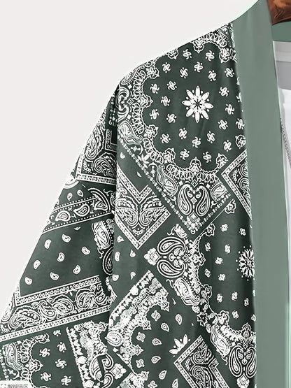 Aki | Men’s Lightweight Kimono Cardigan with Asymmetric Neck and 3/4 Sleeve