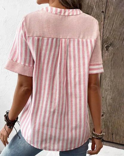 Monroe | Women's Relaxed Soft Striped Blouse