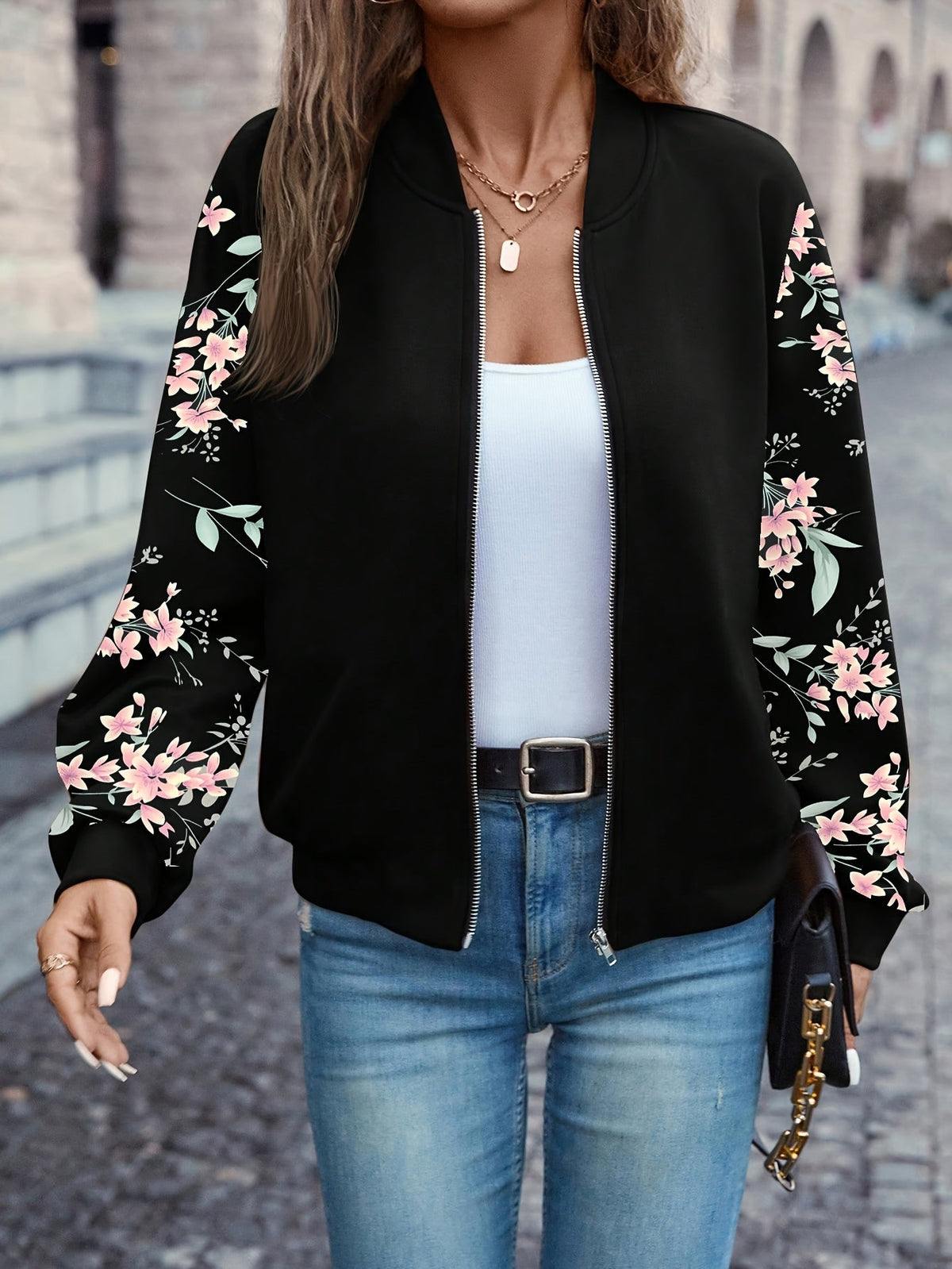 Thea | Women's Trendy Floral Print Jacket