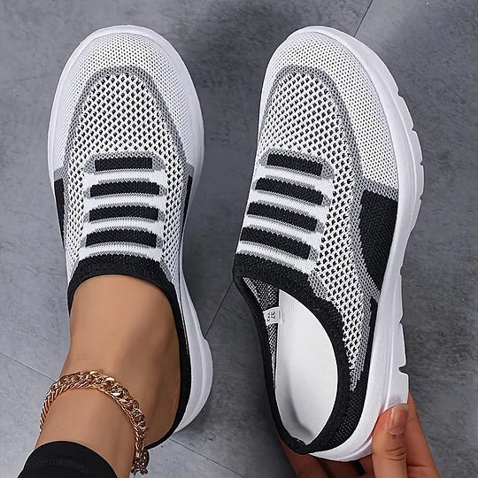 Cushioned Chic and Breathable Women's Slip-On Trainers