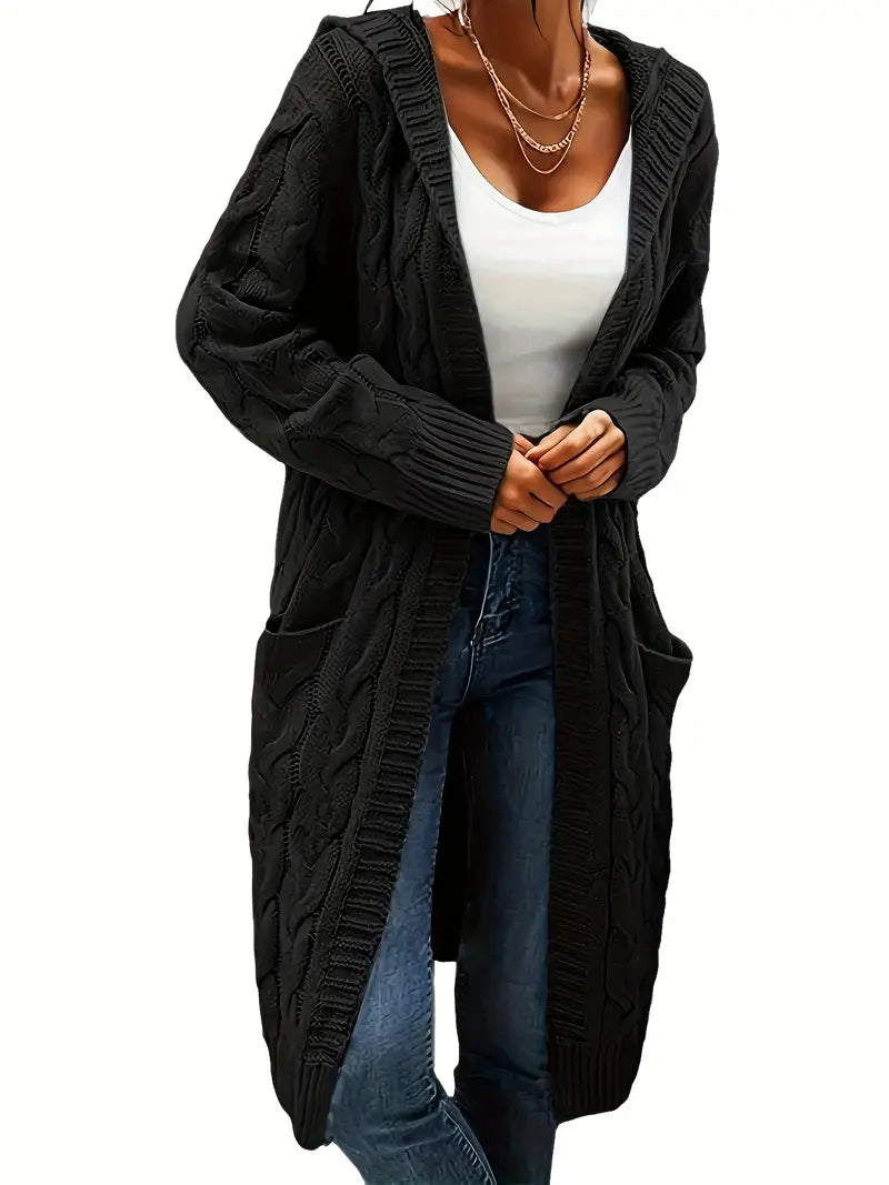 Navya | Longline Relaxed Women’s Casual Cardigan with Pockets