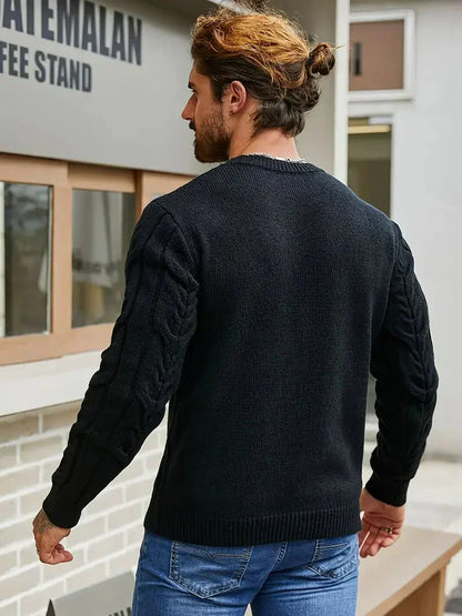 Men's Brit & Boho | Graphica Geo Jumper with Crew Neck