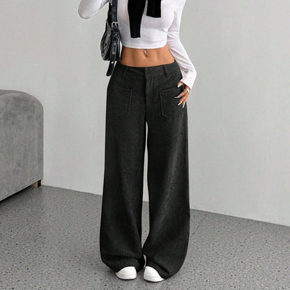 Women's Casual High-Waist Trousers, Relaxed Fit for Ultimate Comfort and Style