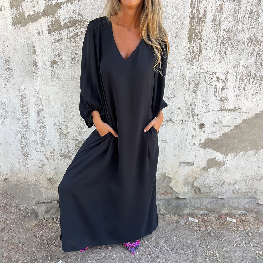 Delilah | Women's Relaxed Maxi Dress with V-Neck