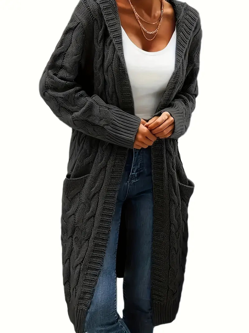Navya | Longline Relaxed Women’s Casual Cardigan with Pockets