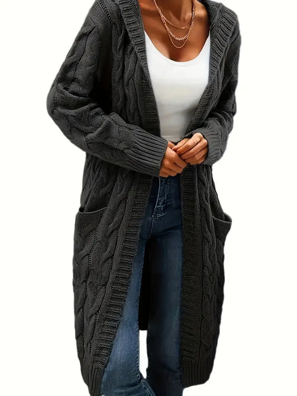 Navya | Longline Relaxed Women’s Casual Cardigan with Pockets
