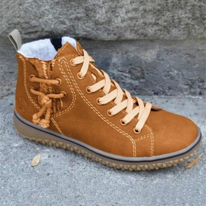 Tessa | Women's Cushioned Lace-Up Retro Waterproof Orthopedic Ankle Boots