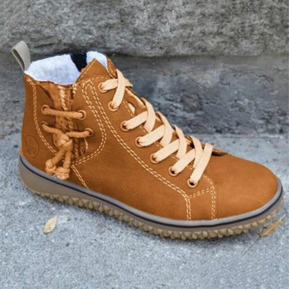 Tessa | Women's Cushioned Lace-Up Retro Waterproof Orthopedic Ankle Boots