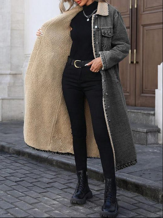 Samantha | Long Fleece Lined Jacket