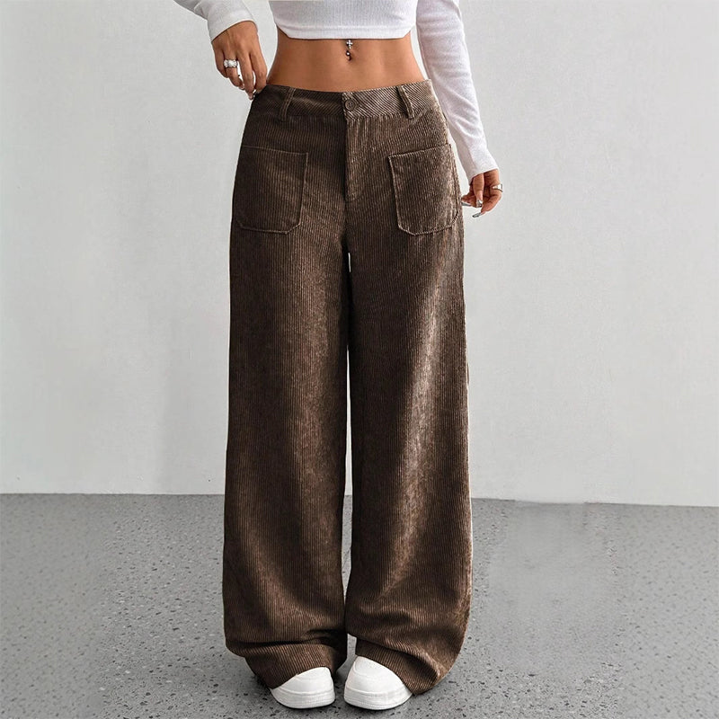 Women's Casual High-Waist Trousers, Relaxed Fit for Ultimate Comfort and Style