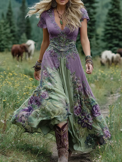 Mavis | Women's Elegant Floral Maxi Dress