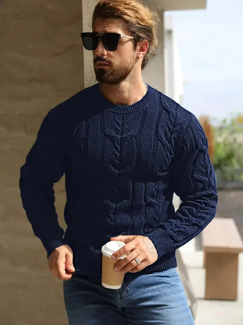 Men's Brit & Boho | Graphica Geo Jumper with Crew Neck