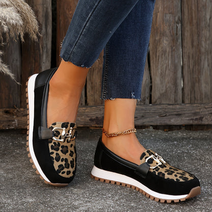 Mindy | Women's Lightweight Slip-On Animal Print Cushioned Loafers