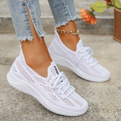 Women's Cushioned Lace-Up Everyday Orthopedic Shoes: Comfortable, Breathable, and Non-Slip
