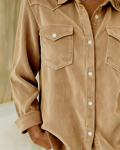 Lyra | Women's Classic Long Sleeve Shirt with Notch Collar