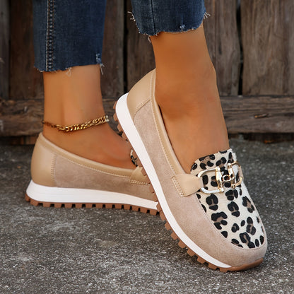 Mindy | Women's Lightweight Slip-On Animal Print Cushioned Loafers
