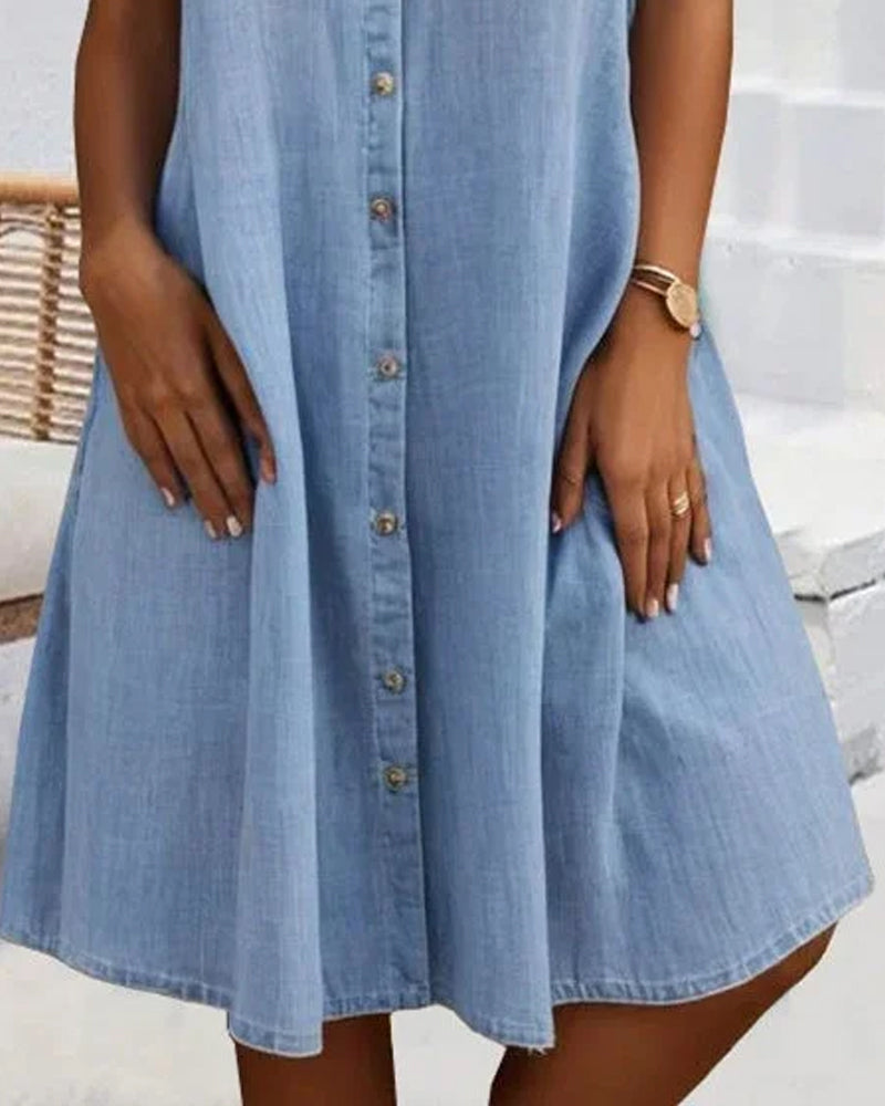 Sandra | Women's Airy Summer Dress with Round Neck and Short Sleeve