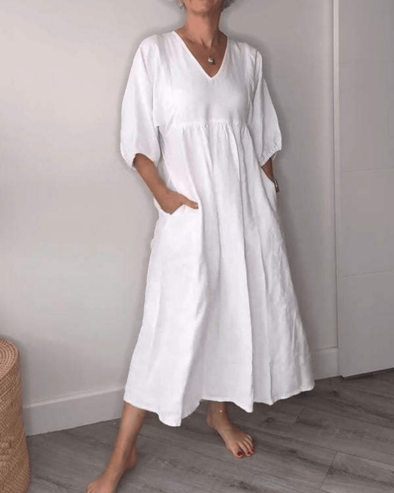 Corvalyn | Women's Relaxed Elegant Flowing Maxi Dress