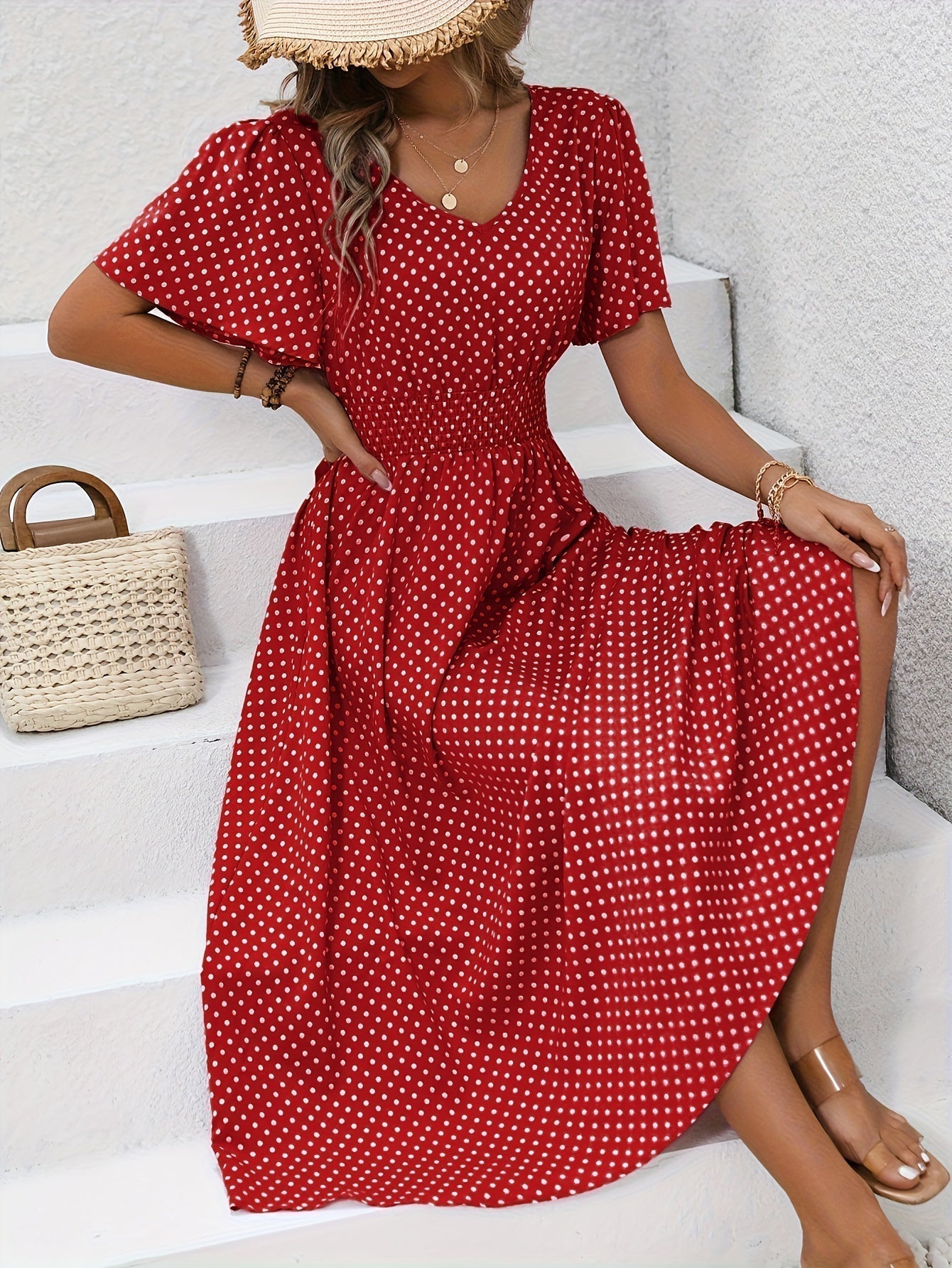 Livia | Women's Summer Dress with Short Sleeve